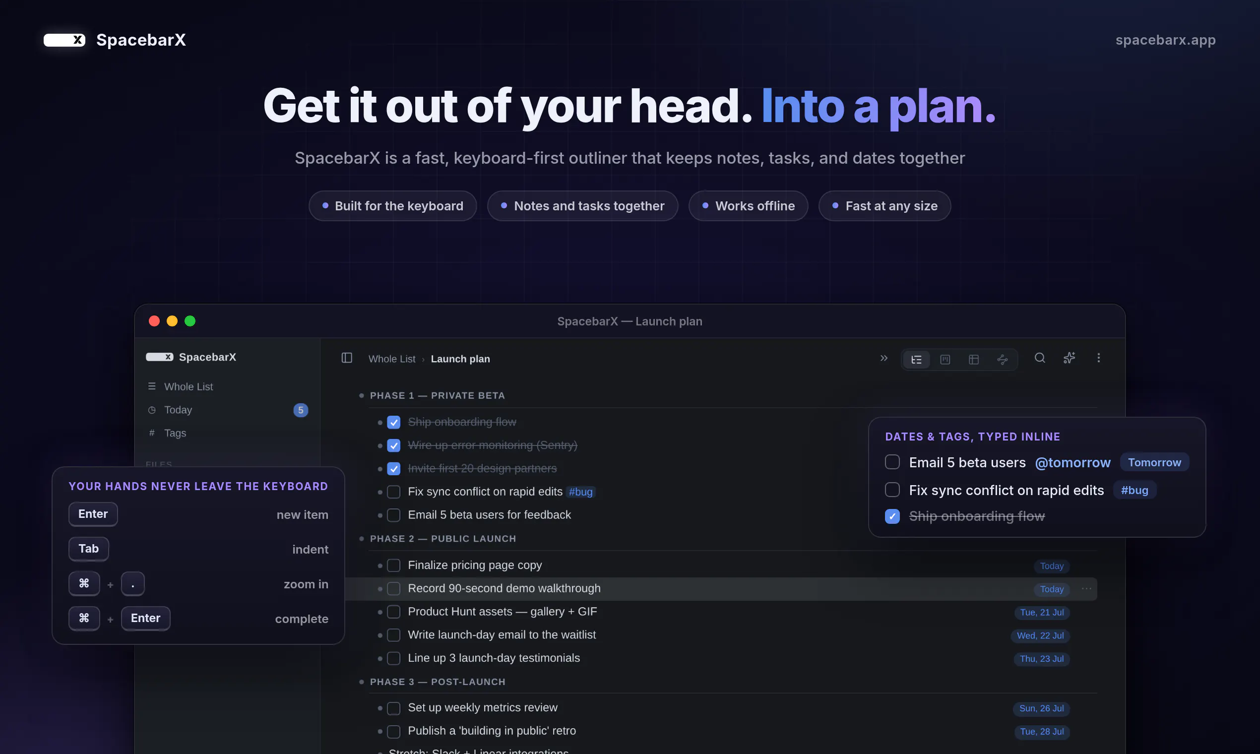 SpacebarX screenshot 1