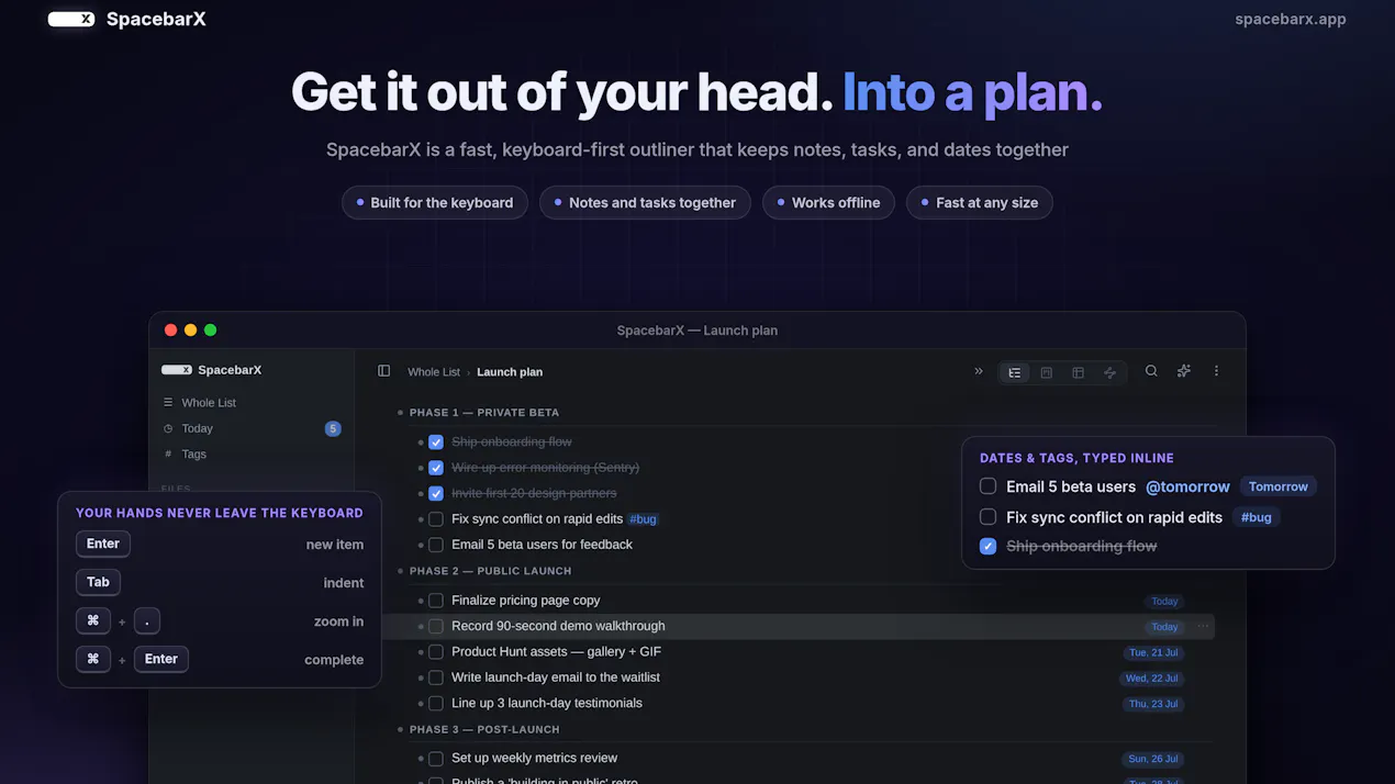 SpacebarX product