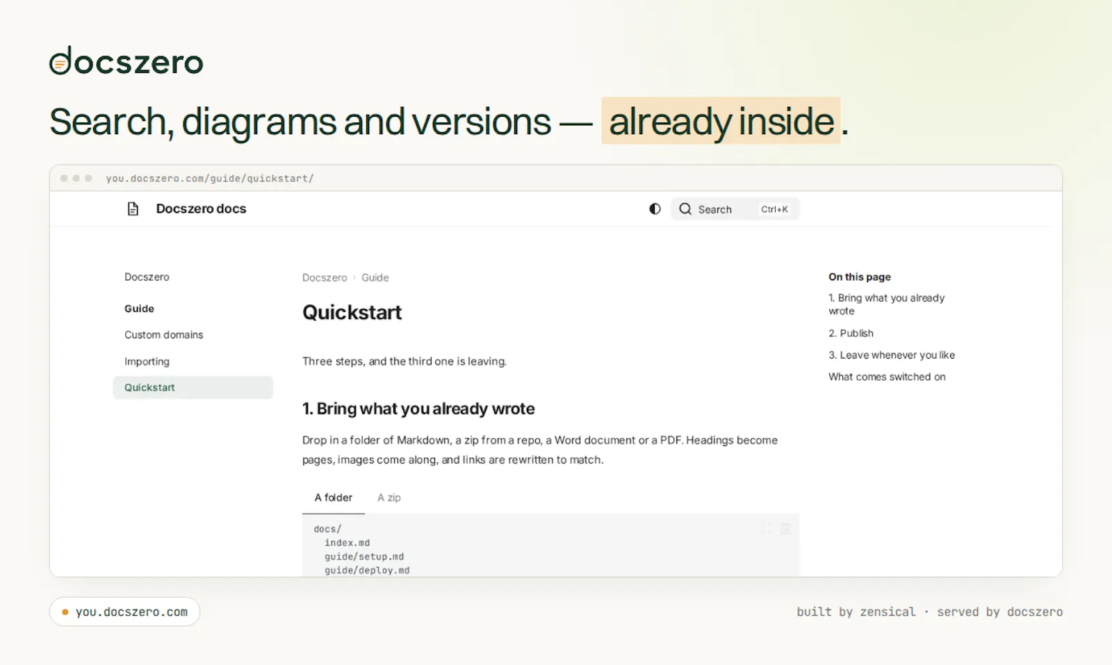 Docszero screenshot 2