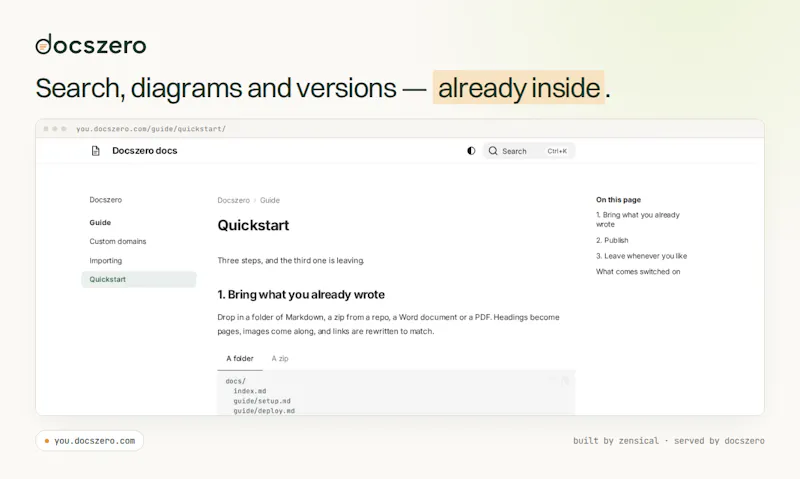 Docszero screenshot 2