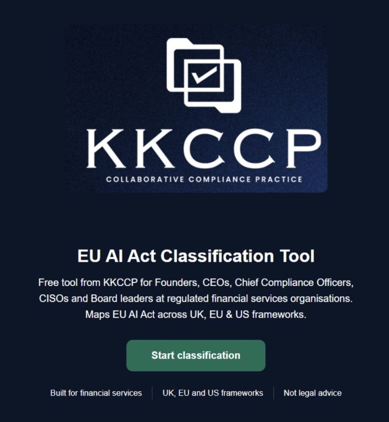 KKCCP EU AI Act Classification Tool gallery image