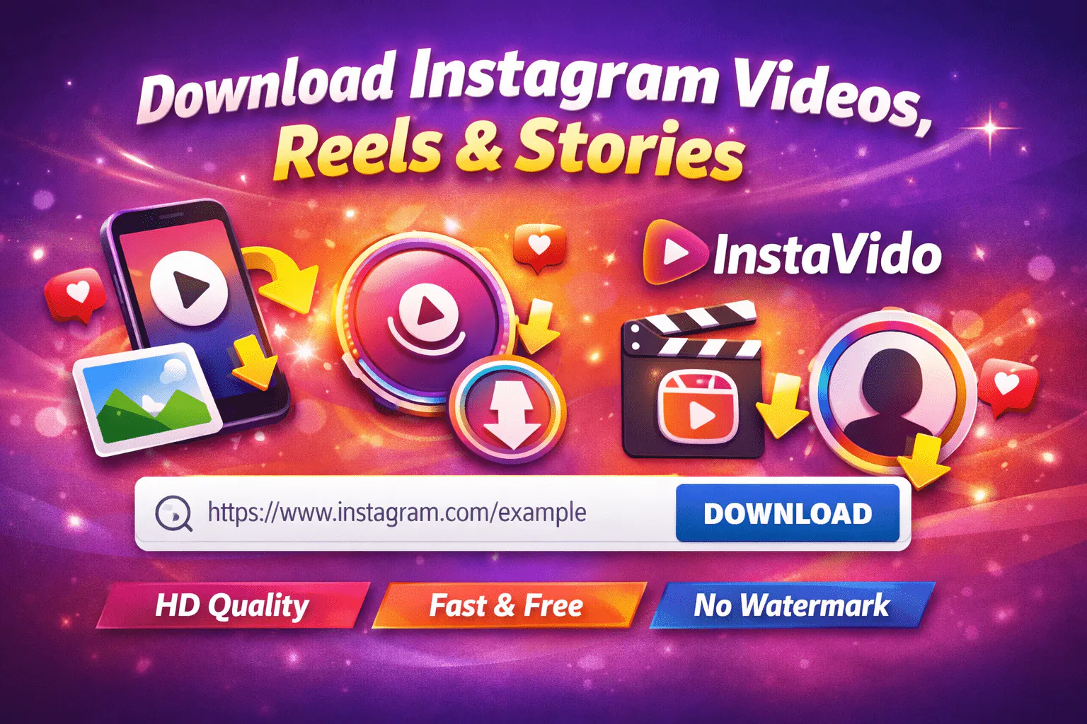 InstaVido のプロダクトバナー