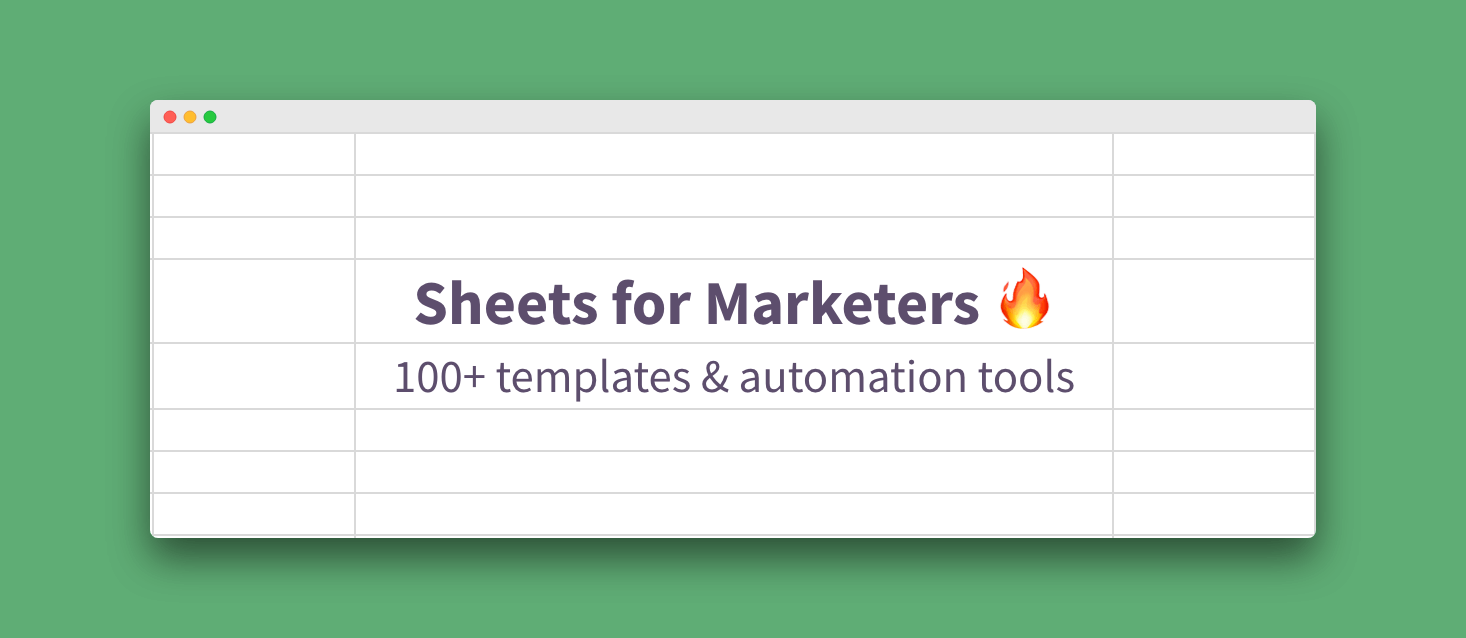 100+ Google Sheets Templates for Marketers