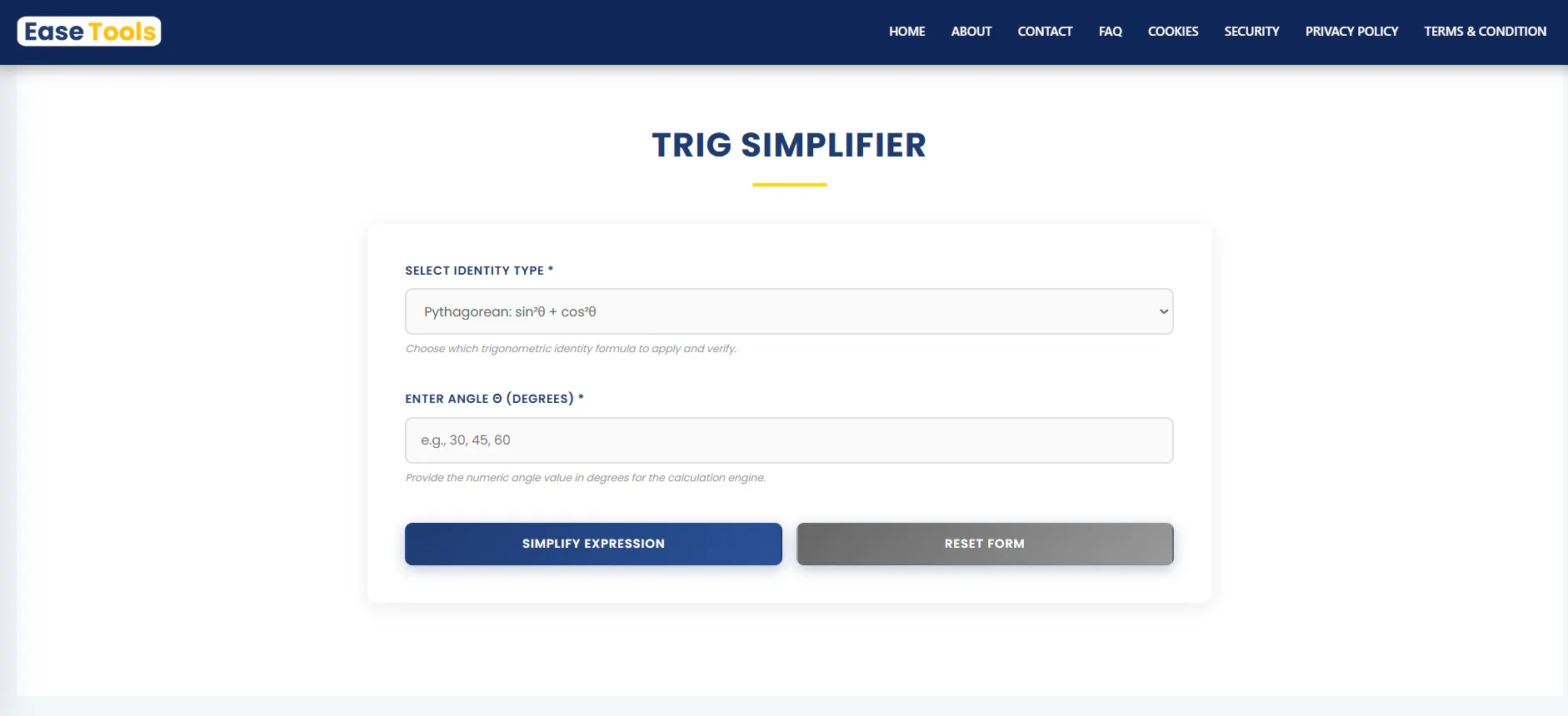 Trig Simplifier  gallery image