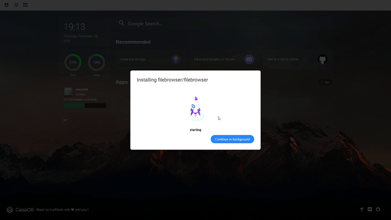 CasaOS gallery image