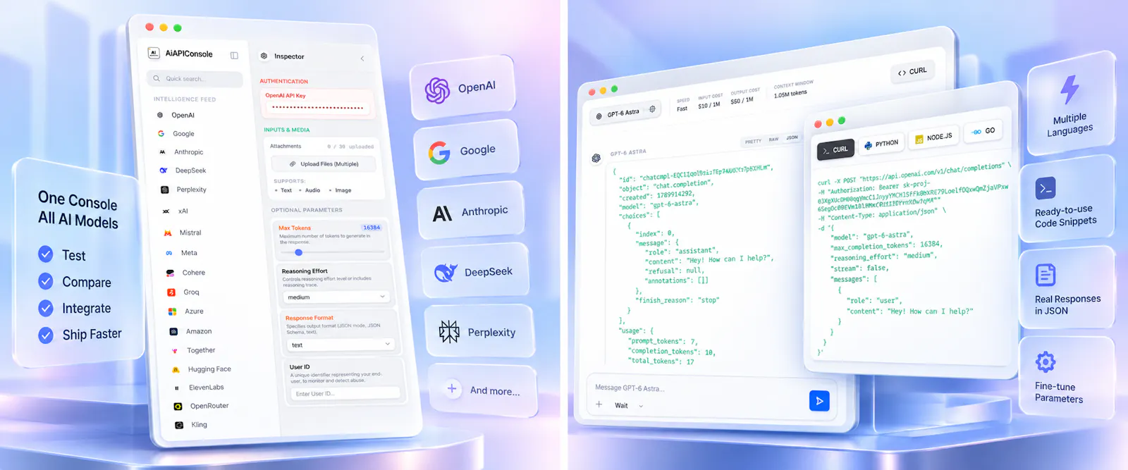 AI API Console screenshot 3