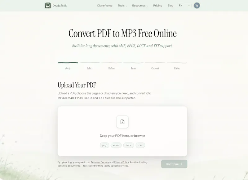 DocsToAudio screenshot 2
