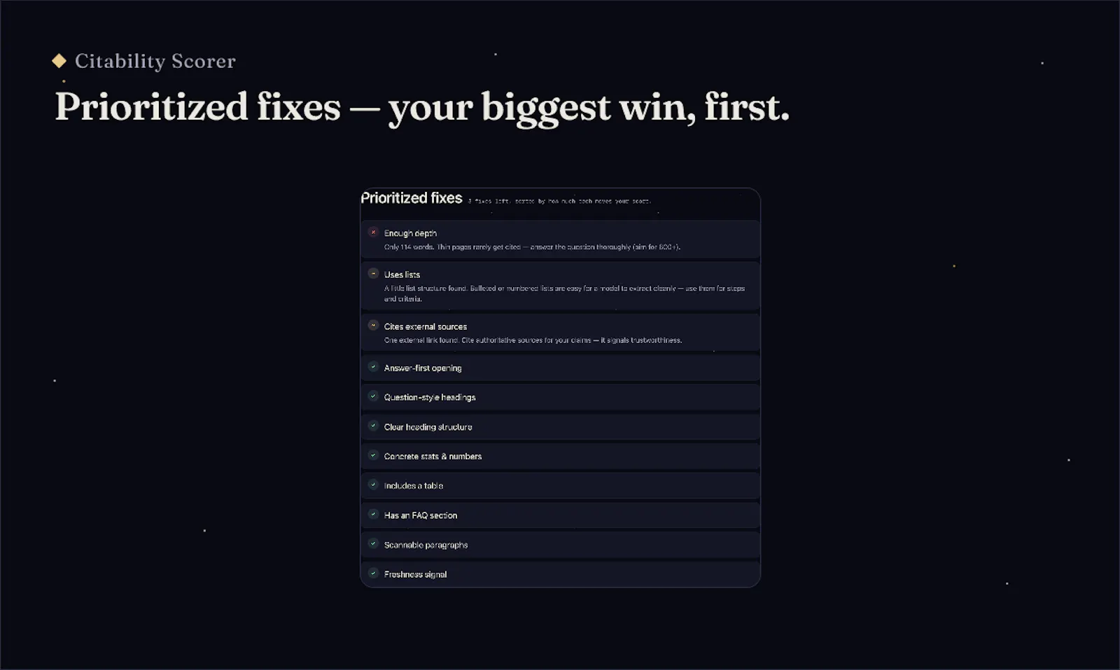 Citability Scorer screenshot 2