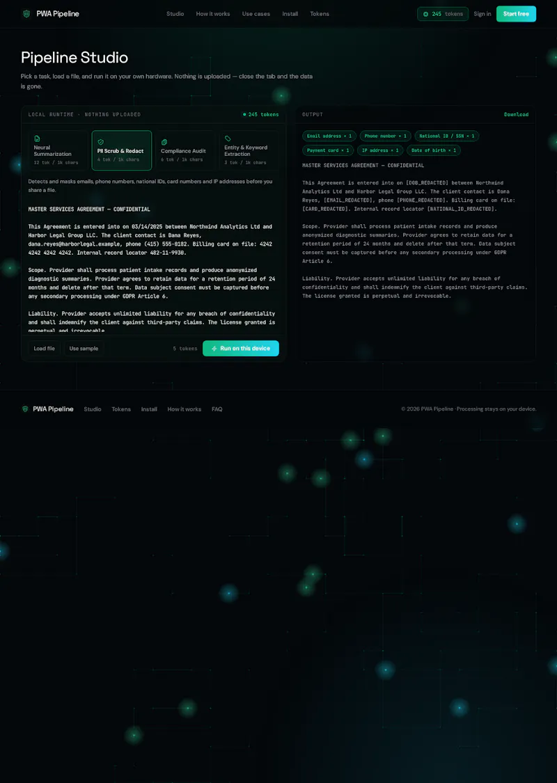 PWA Pipeline Engine screenshot 3