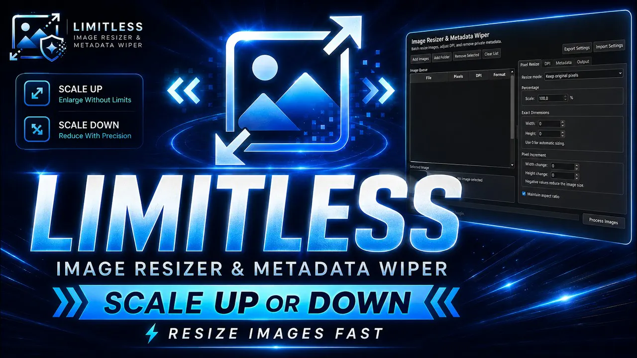 LIMITLESS Image Resizer & Metadata Wiper gallery image