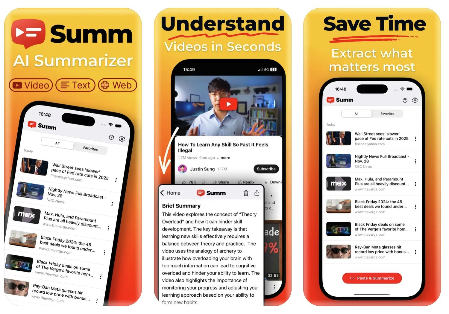 YouTube摘要應用程序 - YouTube視頻，網頁和文本的AI摘要應用程序 media 2