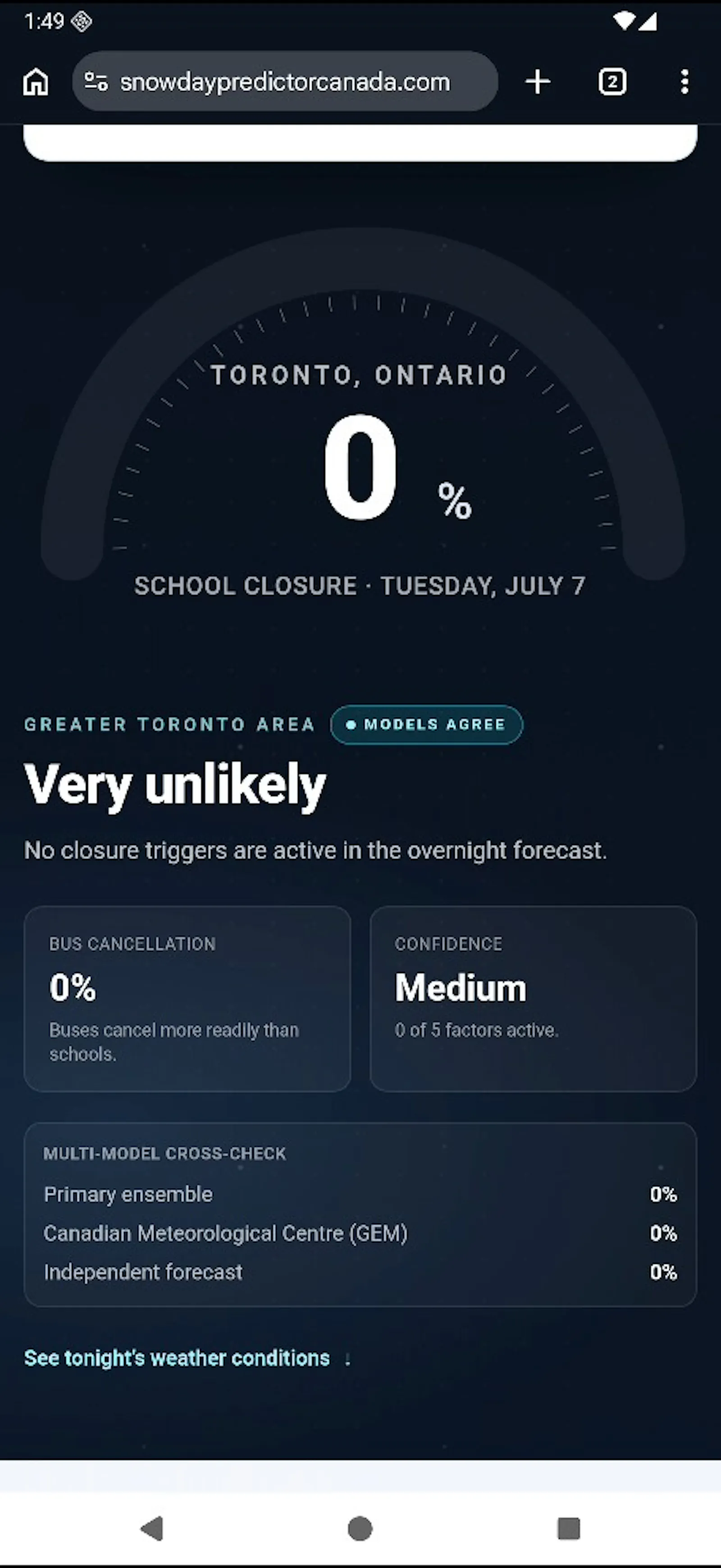 Snow Day Predictor Canada screenshot 2