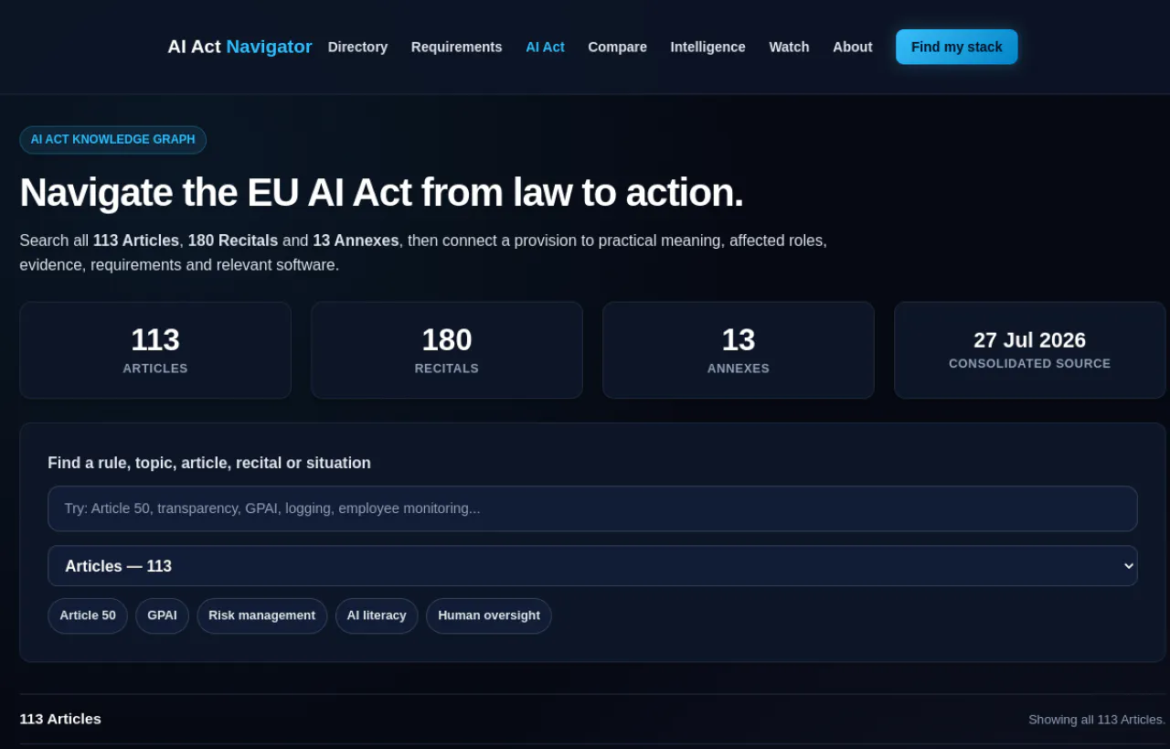 AI Act Navigator gallery image