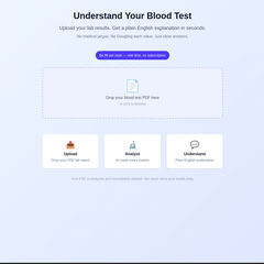 Blood Test Explainer - Product Hunt launch logo and brand identity