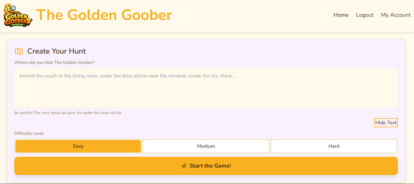 The Golden Goober - Screenshot 2 showing product features and functionality