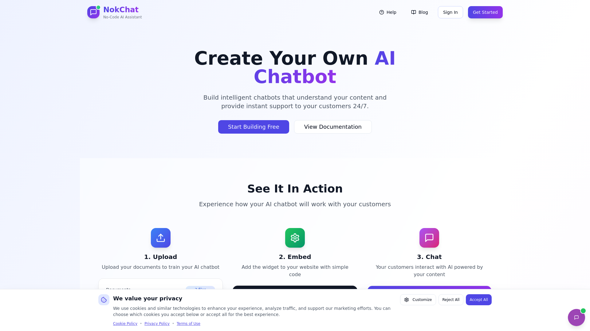 NokChat.COM - Main product screenshot demonstrating key features and user interface
