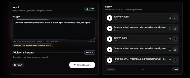 Seed Audio 1.0 screenshot 3