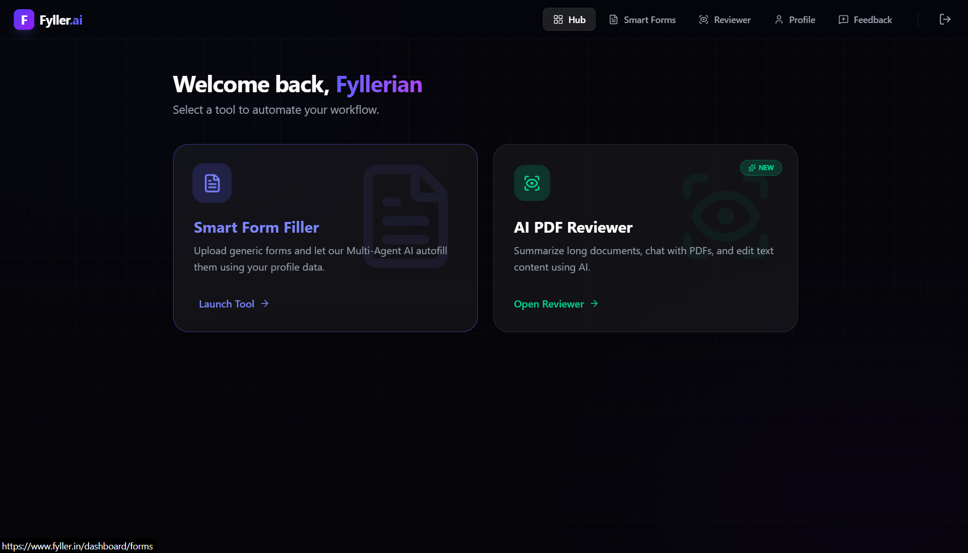 Fyller.ai - Screenshot 3 showing product features and functionality