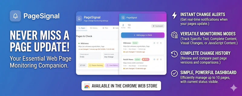 PageSignal screenshot 2