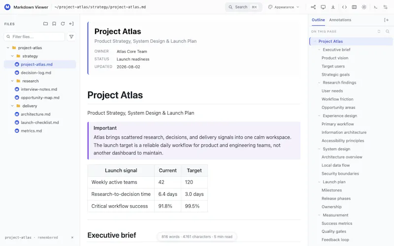 Markdown Viewer screenshot 2