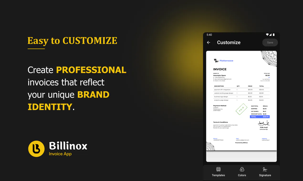 Billinox - Invoice App gallery image