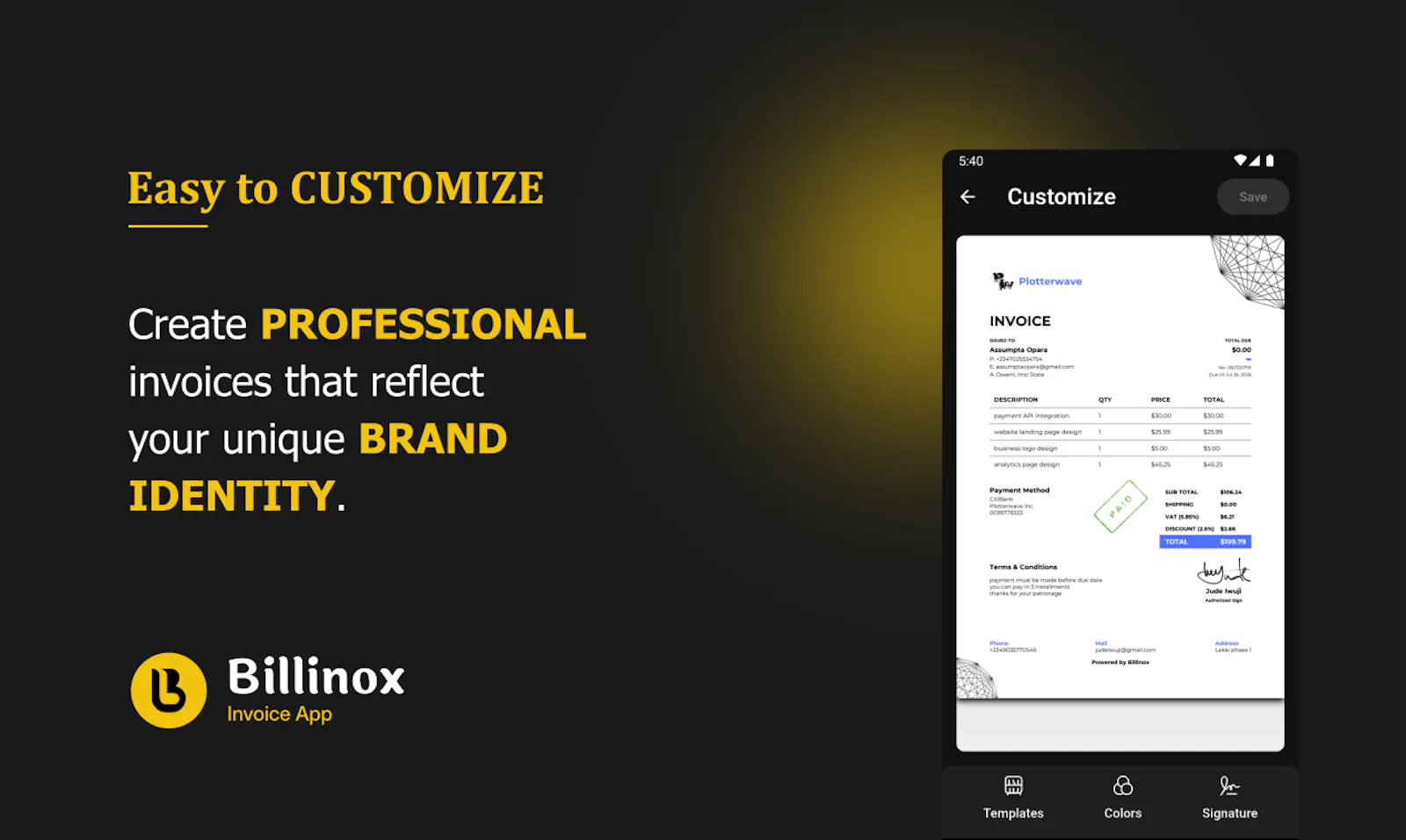 Billinox - Invoice App screenshot 3