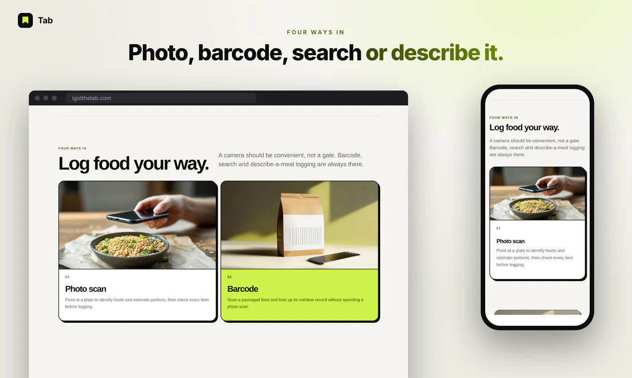Tab: Calorie & Macro Tracker gallery image