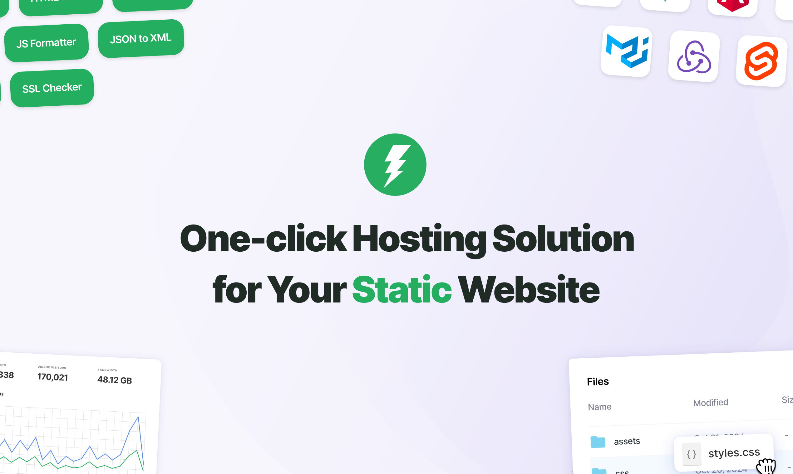 startuptile Static Website Hosting-Host your static HTML website online in just a few clicks.