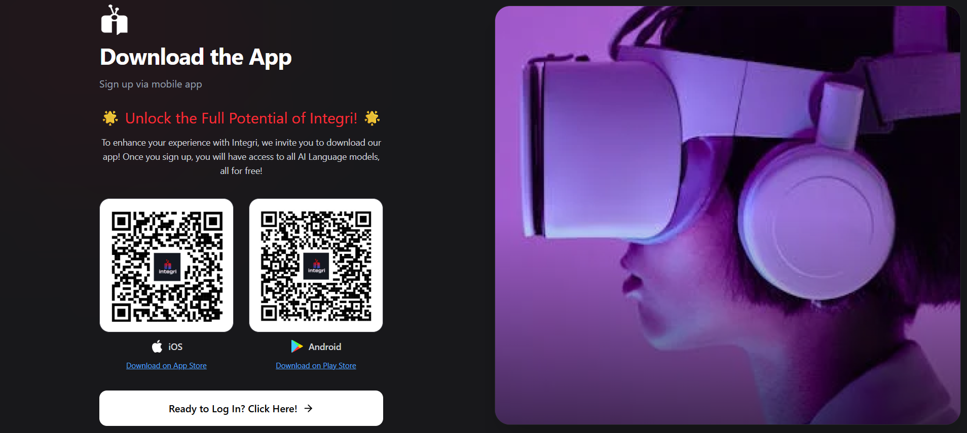 Integri: All Leading LLMs for Free - Screenshot 2 showing product features and functionality