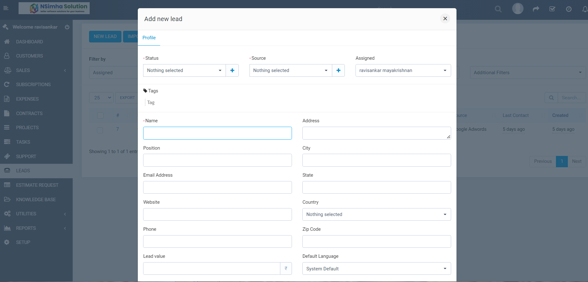 NSimha CRM gallery image
