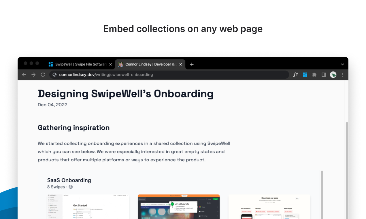 Swipewell - Сохраните все свое маркетинговое вдохновение в одном месте медиа 4