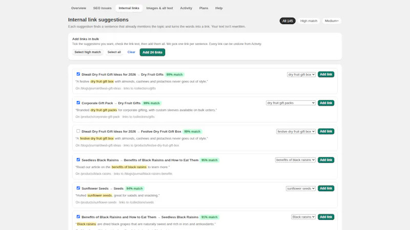 LinkBrainly: Internal Link SEO screenshot 6
