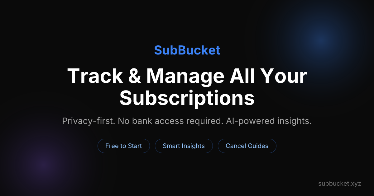 SubBucket - Screenshot 2 showing product features and functionality