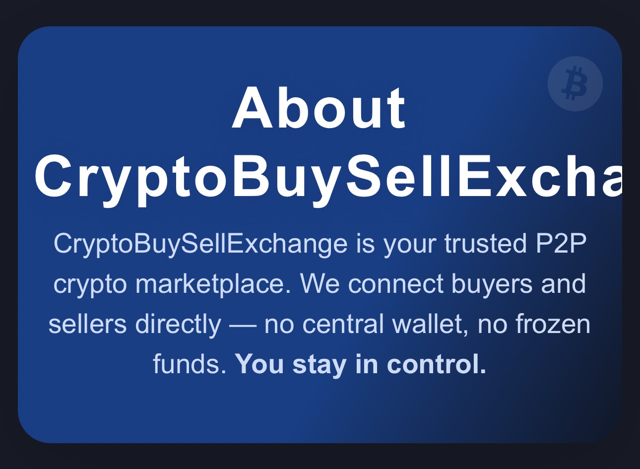 Cryptobse - Koop lokaal verkoopuitwisseling - Crypto ruil lokale bitcoin media 5