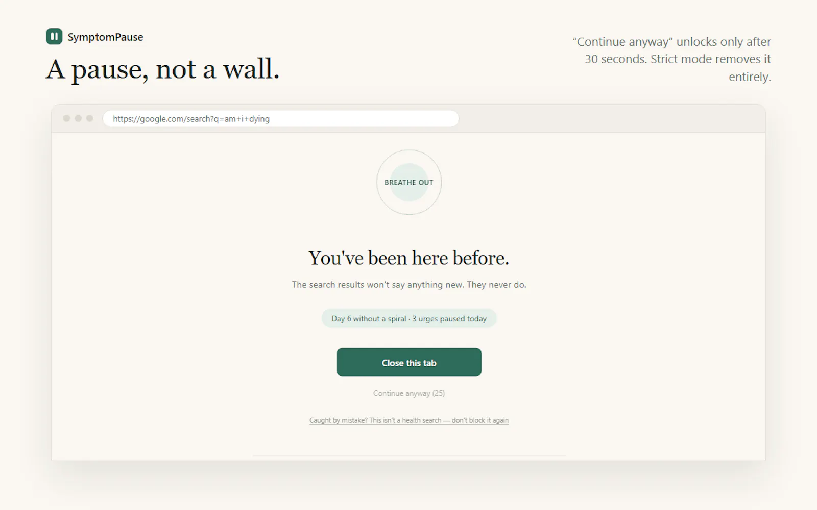 Symptom Pause screenshot 3