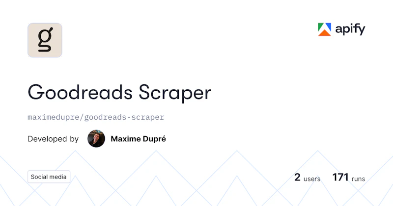 Goodreads Scraper screenshot 1