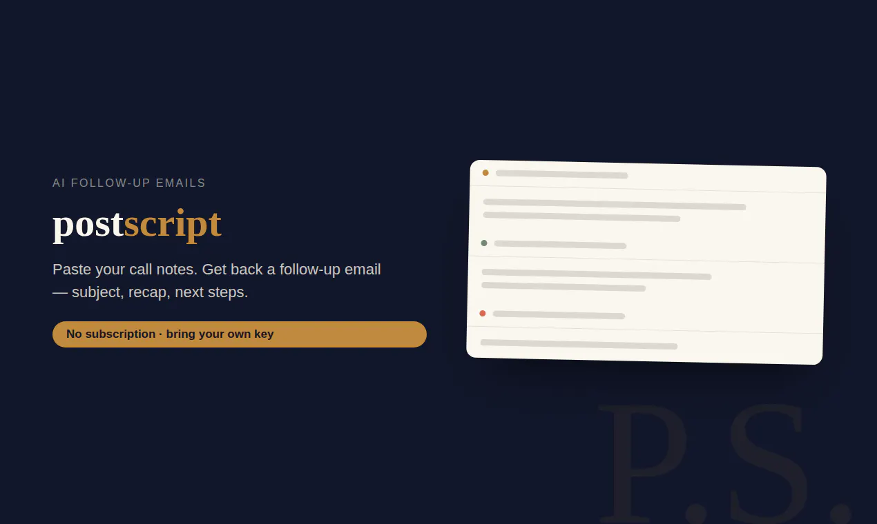 Postscript — Follow-Up Emails  gallery image