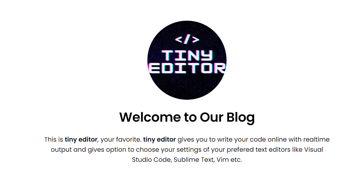 Tiny Editor - Free Online WYSIWYG Editor gallery image