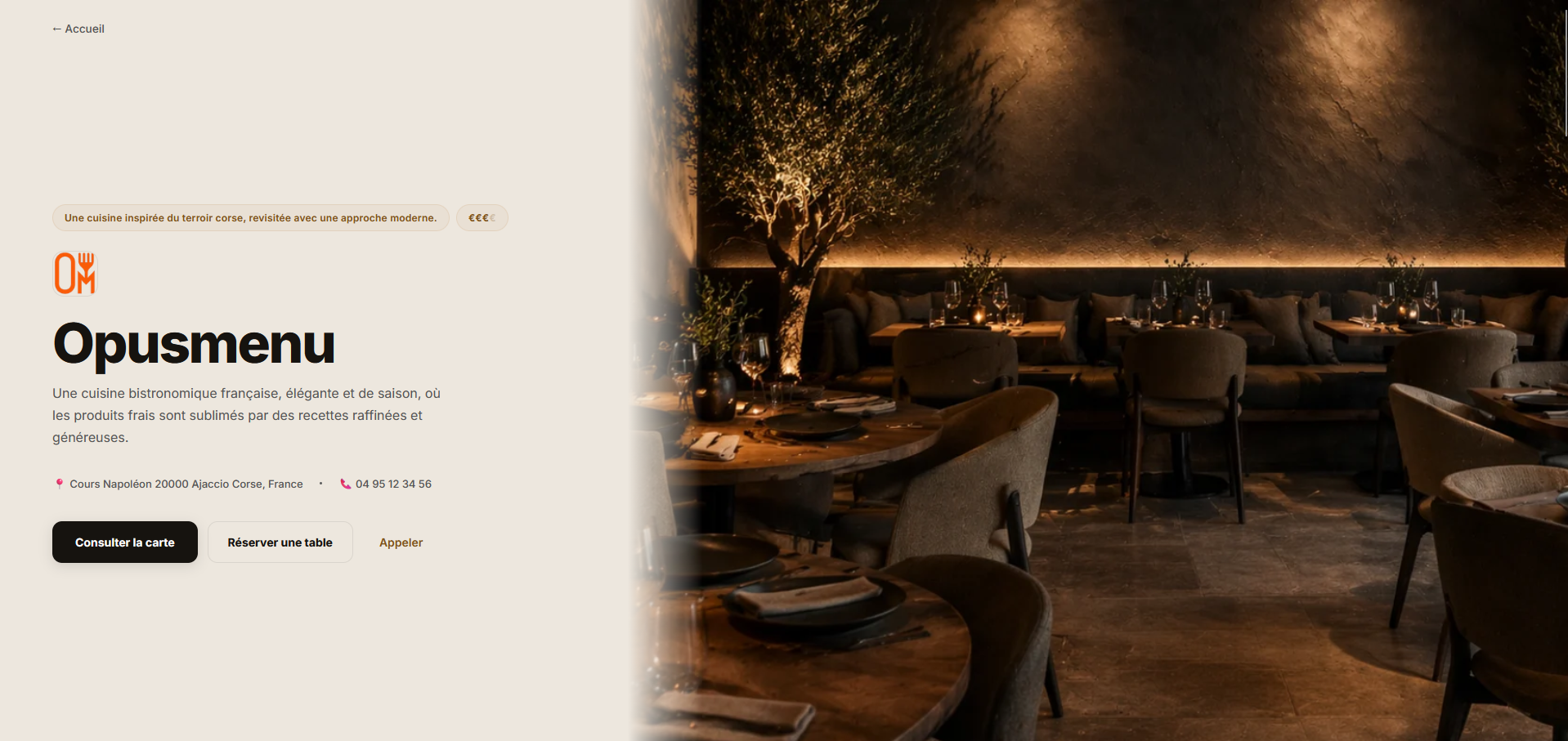 OpusMenu gallery image