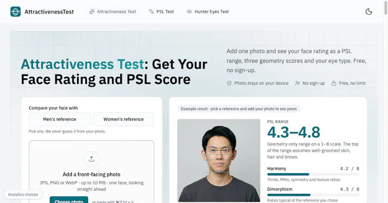 Attractiveness Test screenshot 1