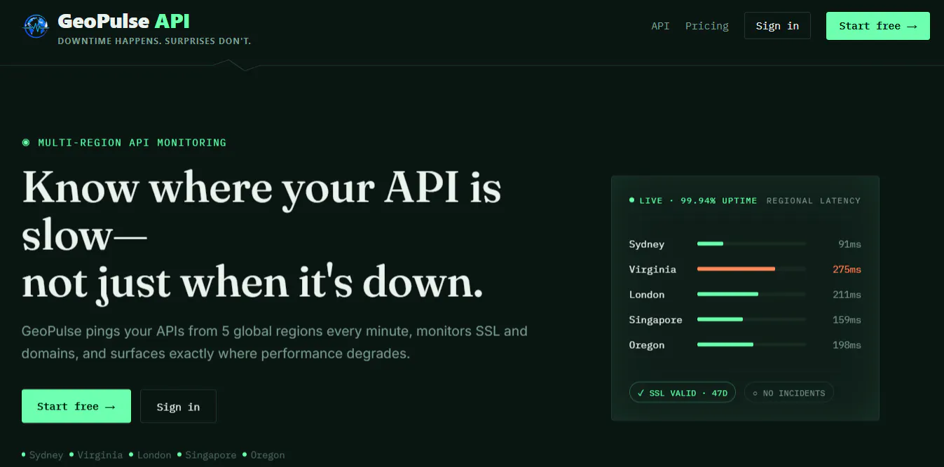 GeoPulse API gallery image