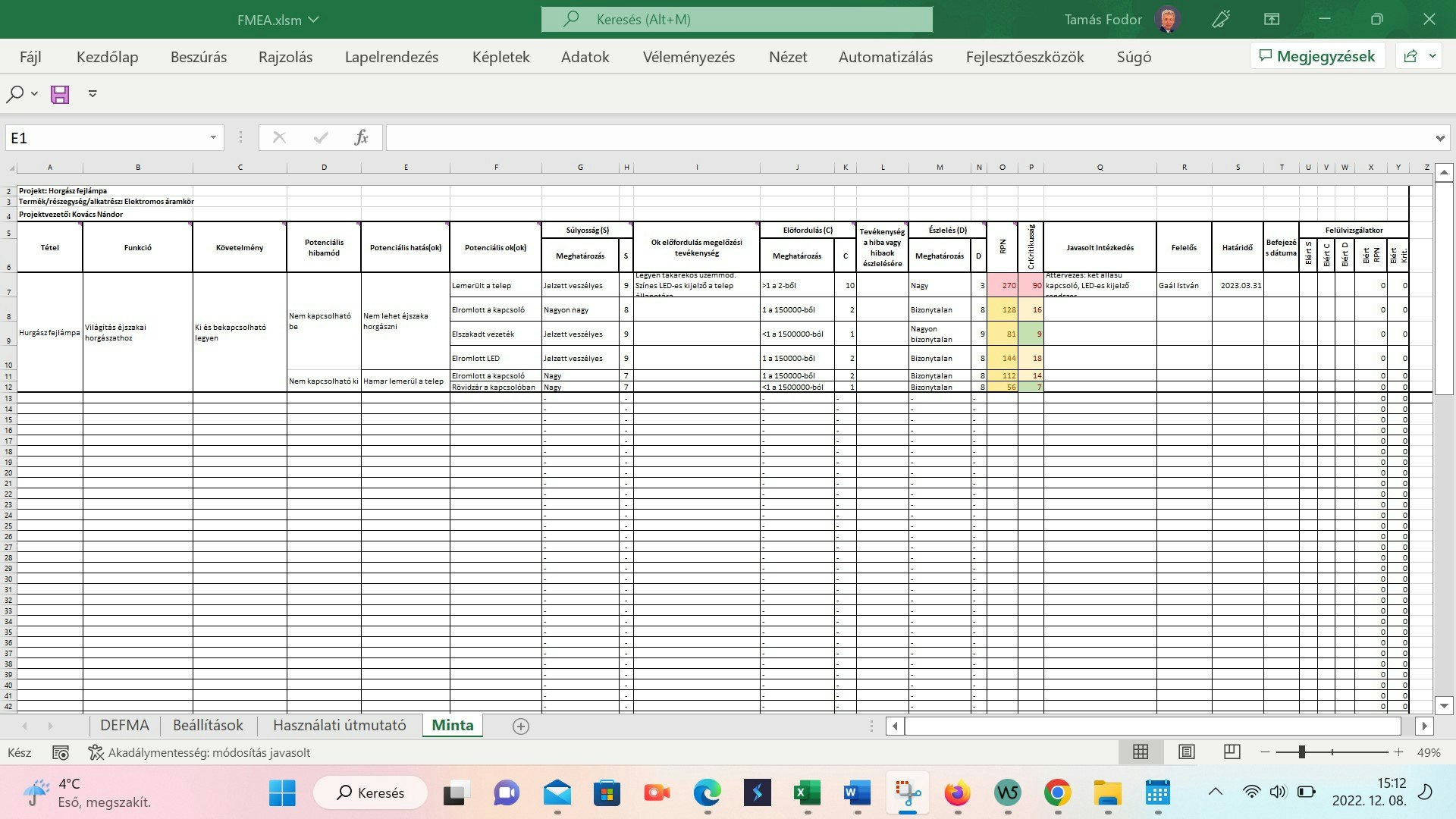 FMEA Excel template - This Excel template helps the FMEA process media 2