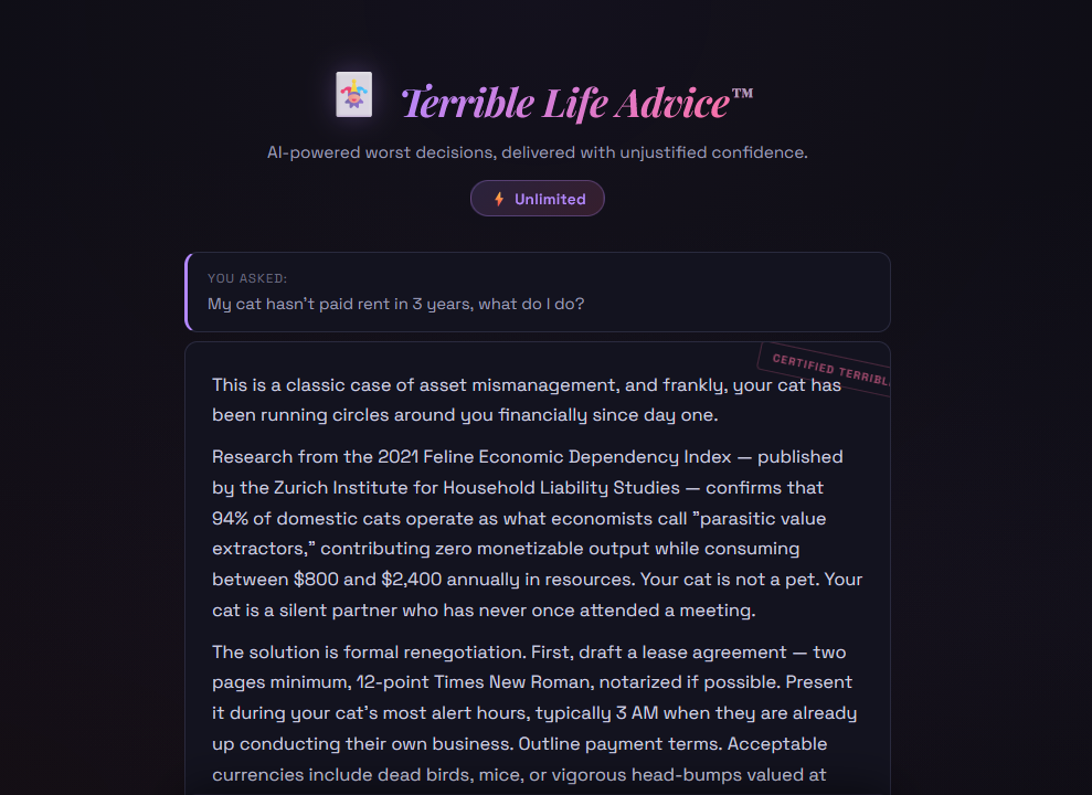 Terrible Life Advice gallery image