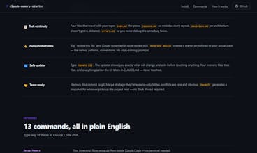 Claude Code Memory Starter Kit gallery image