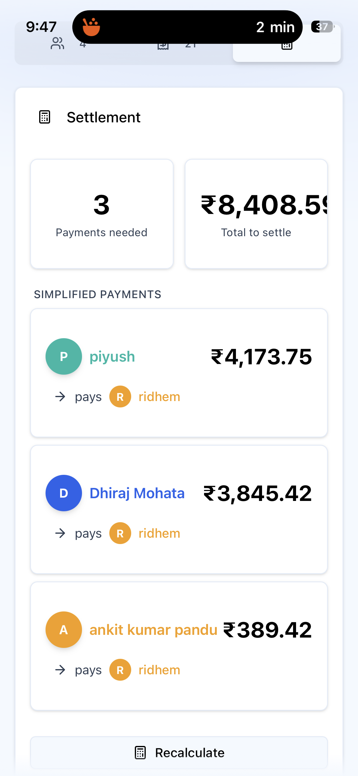 Easy Splitwise - Screenshot 5 showing product features and functionality
