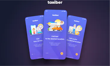 Taxiber - Taxi Mobile Application Design gallery image