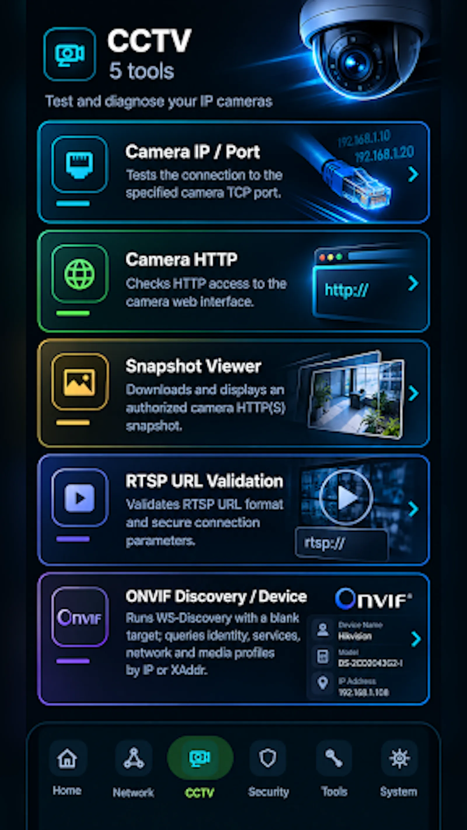 CCTVTOOLS - CCTV & Network screenshot 3