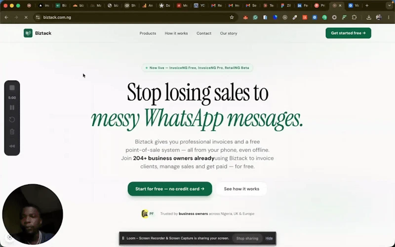 Biztack screenshot 1 (video preview)