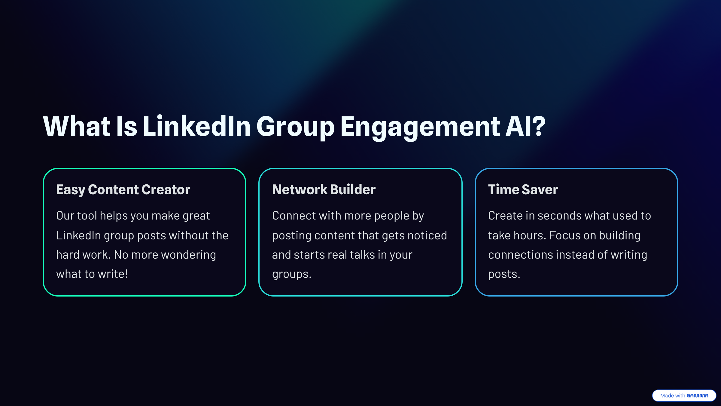 وسائط LinkedIn Group Exagement AI - اكتب منشورات مجموعة LinkedIn التي تحصل على مشاركة حقيقية 5