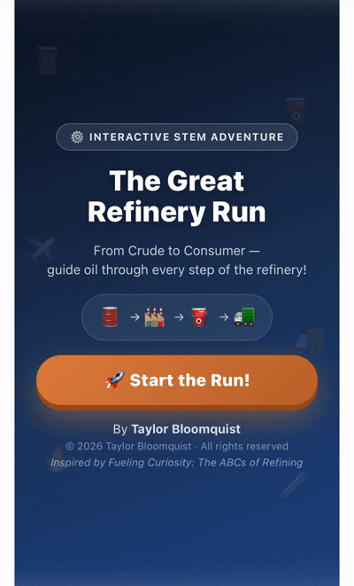 The Great Refinery Run - Product Hunt launch logo and brand identity